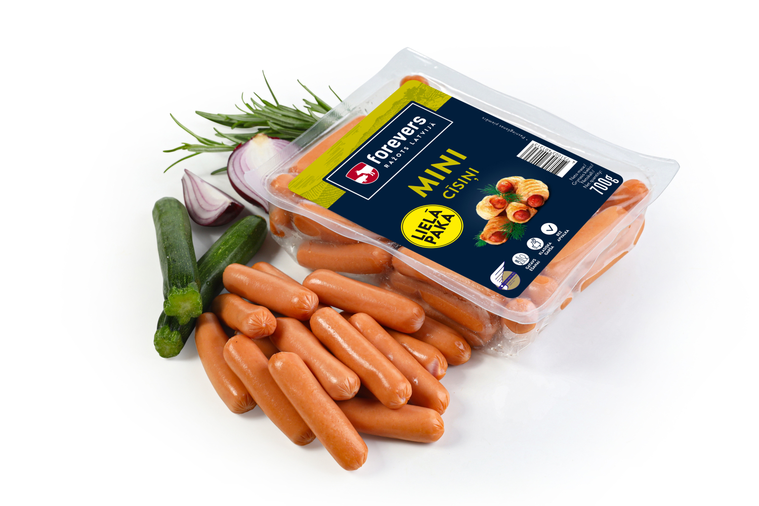 Cīsiņi Mini b/apv. 700g, Forevers