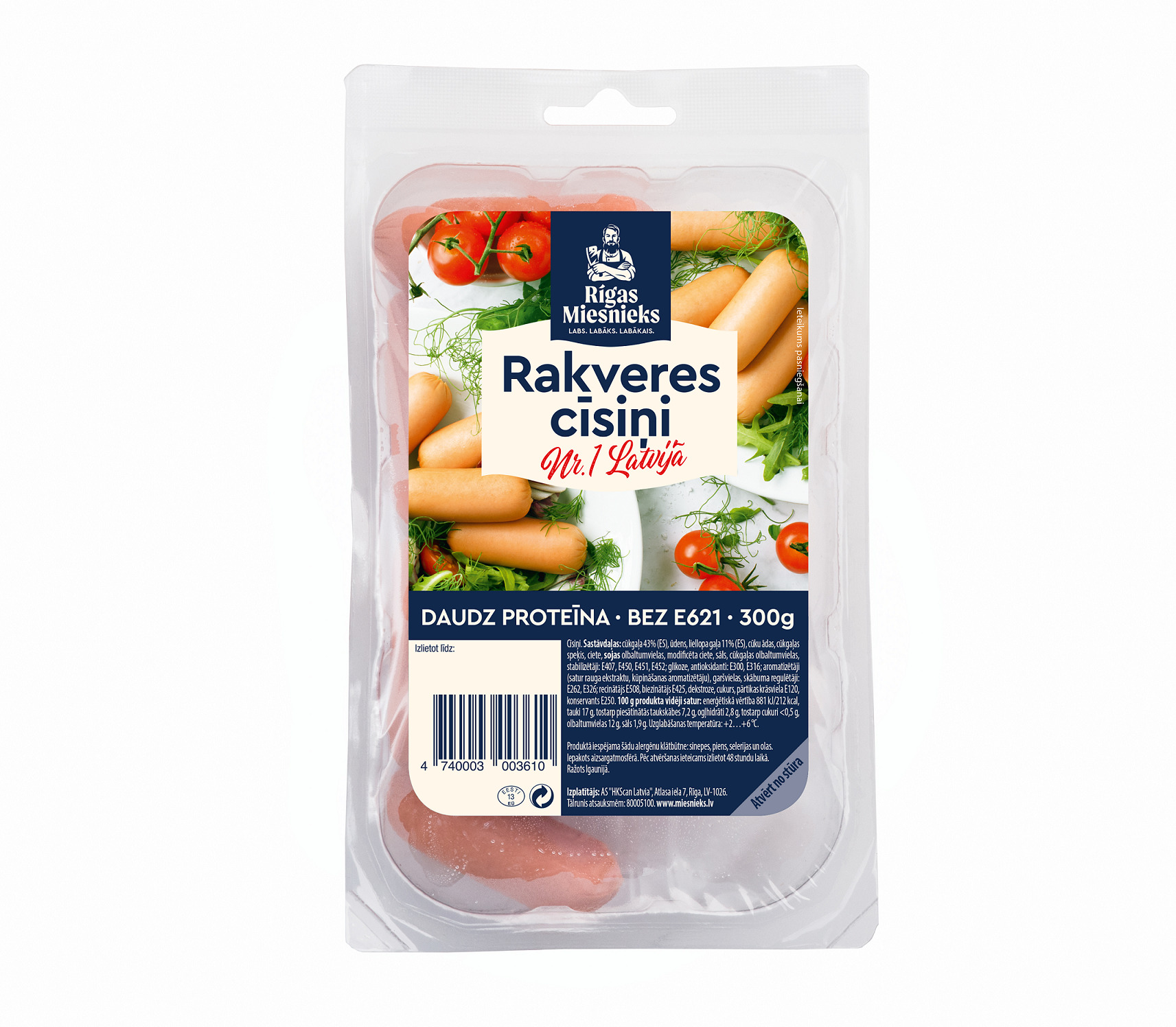 Cīsiņi Rakveres 300g, RM