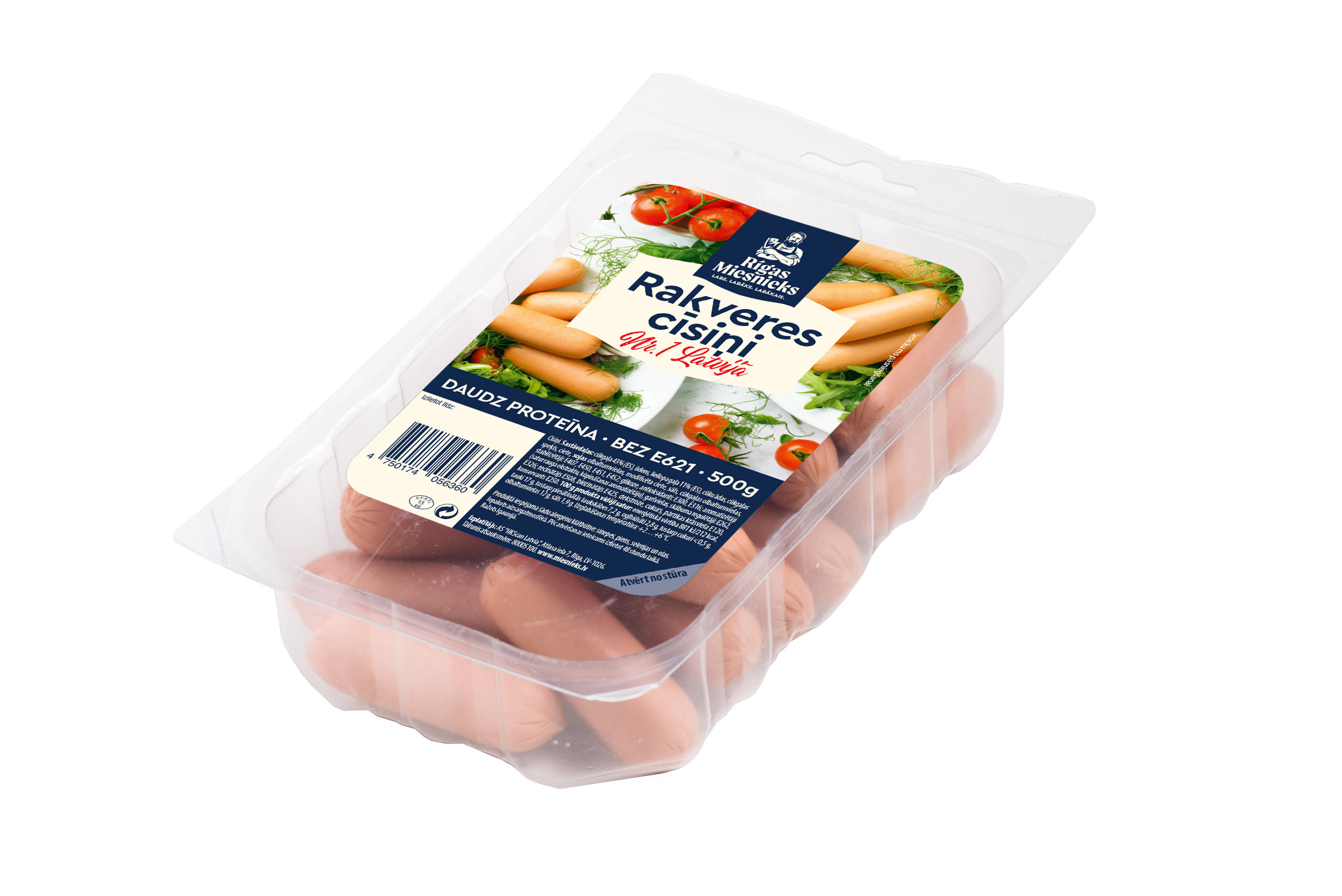 Cīsiņi Rakveres 500g, RM