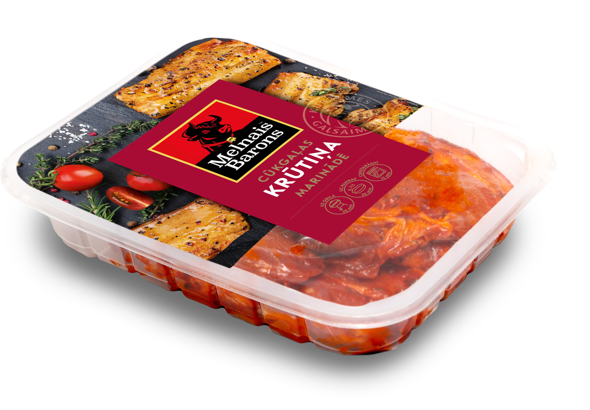 Cūkgaļas krūtiņa marinādē Melnais Barons 450g, KGS