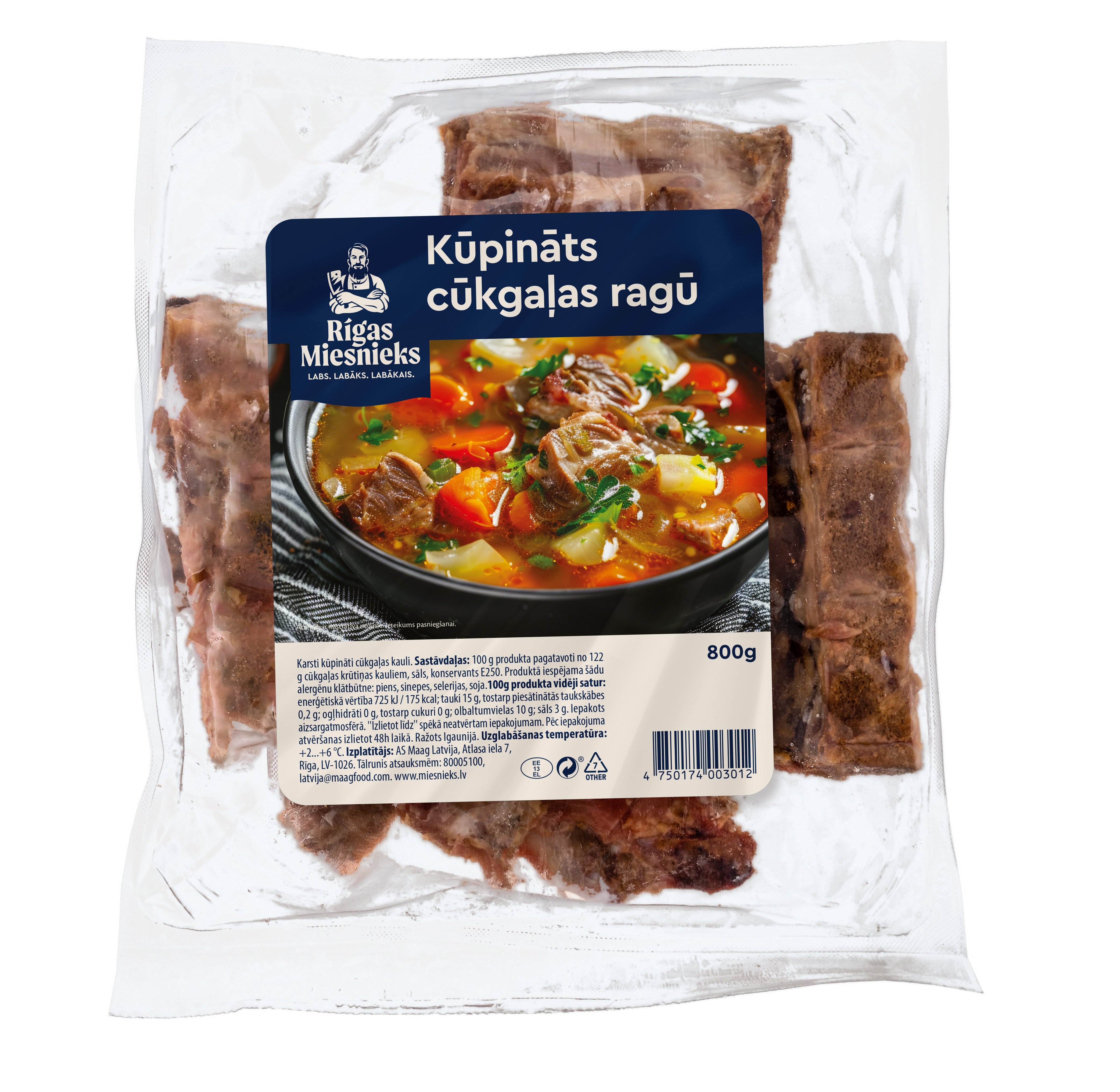 Cūkgaļas ragū k/k 800g, RM