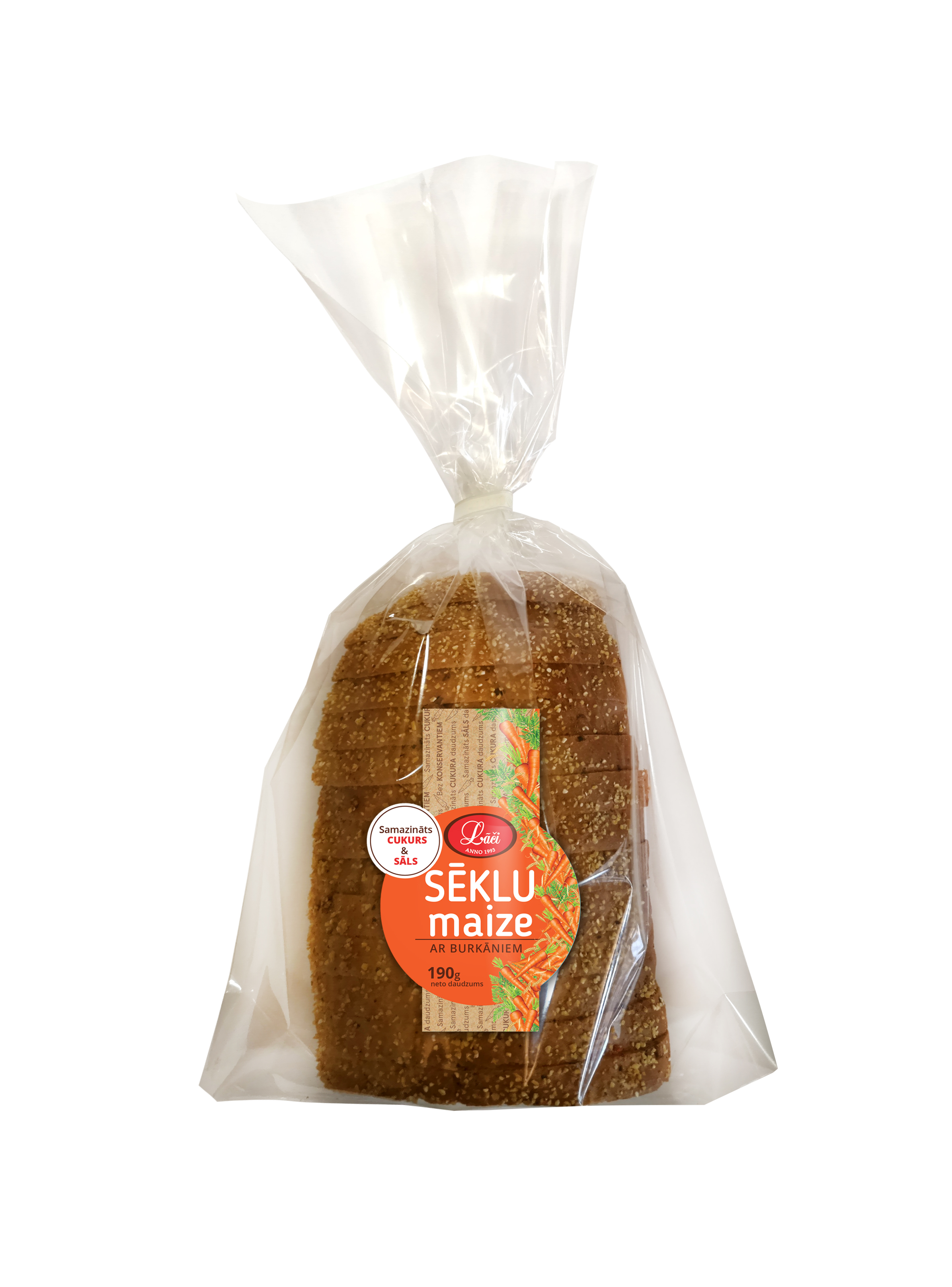 Dabas maize ar sēklām un burkāniem 190g, Lāči