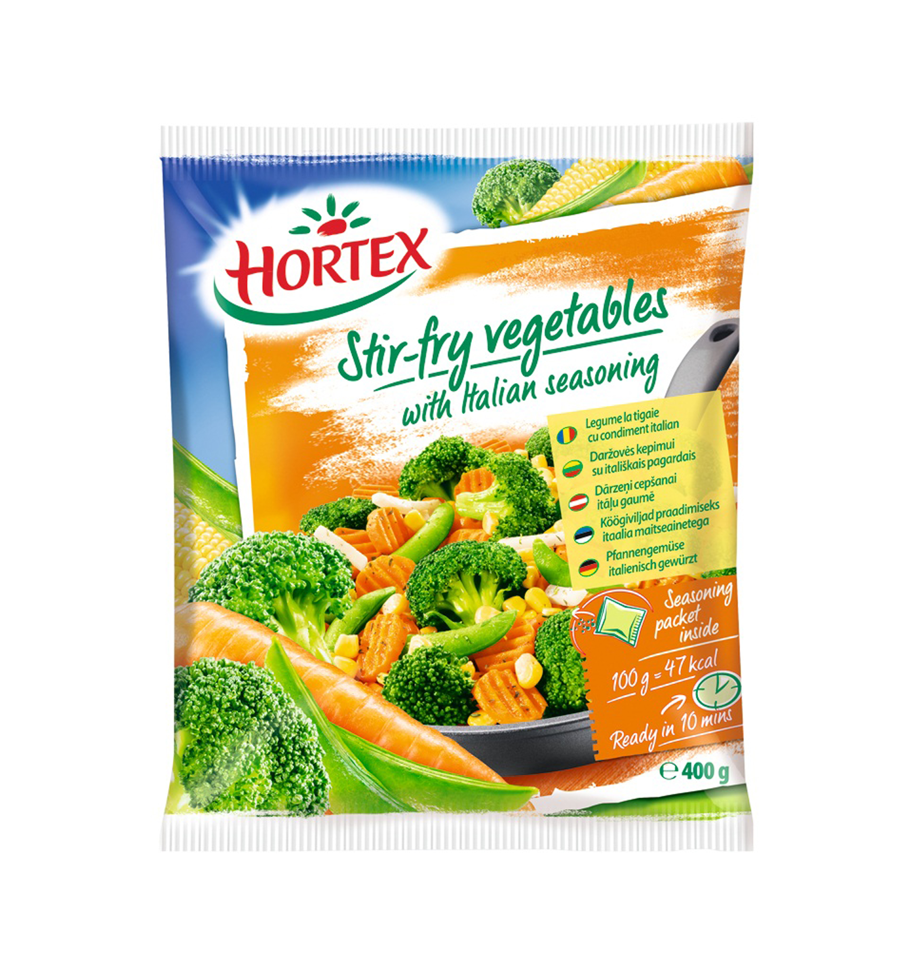 Dārzeņi cepšanai itāļu gaumē saldēti 400g, Hortex