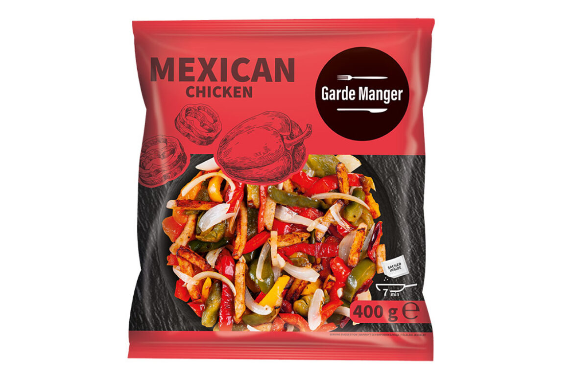 Dārzeņu maisījums Meksikāņu gaumē ar vistu 400g, Garde Manger