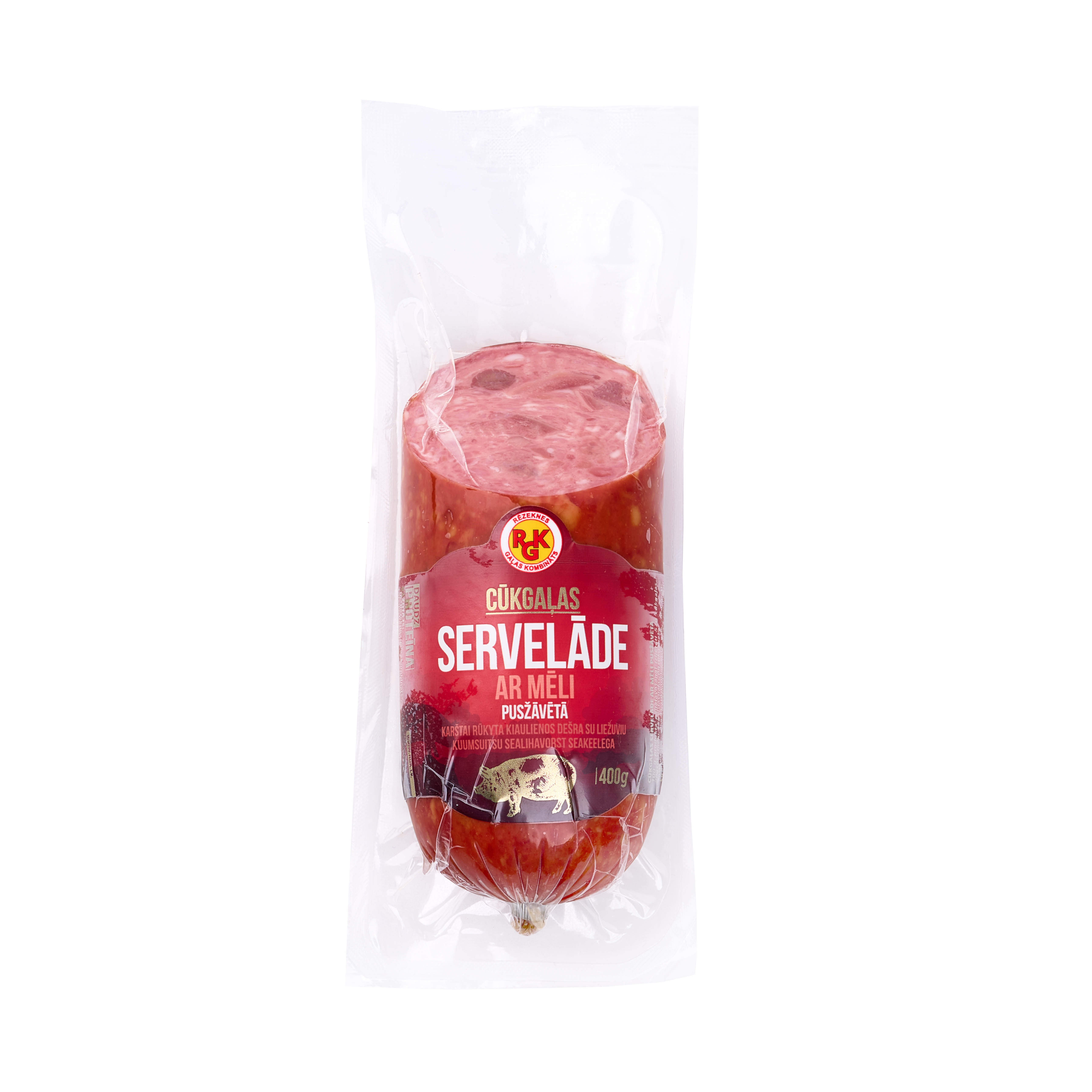 Desa pusžāvēta cūkgaļas servelāde ar mēli 400g, RGK