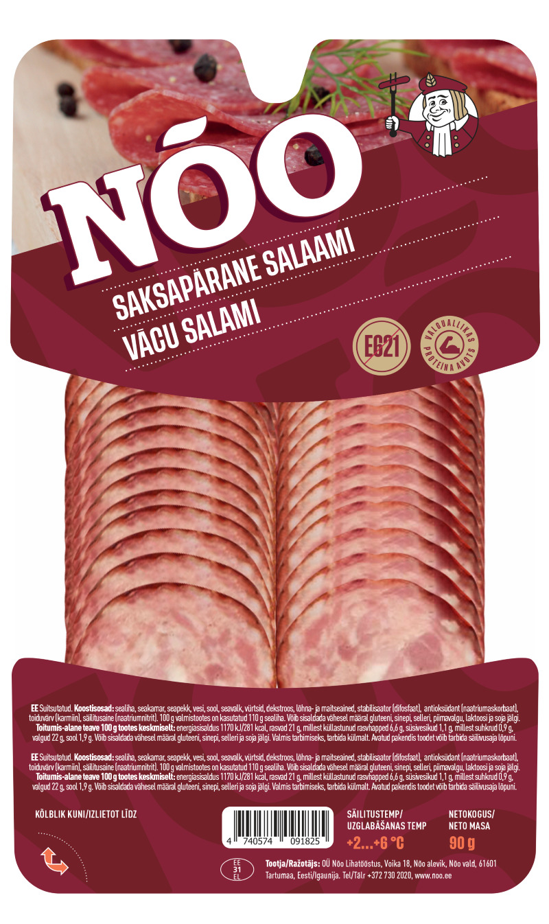 Desa salami Vācu šķēlītēs 90g, NOO