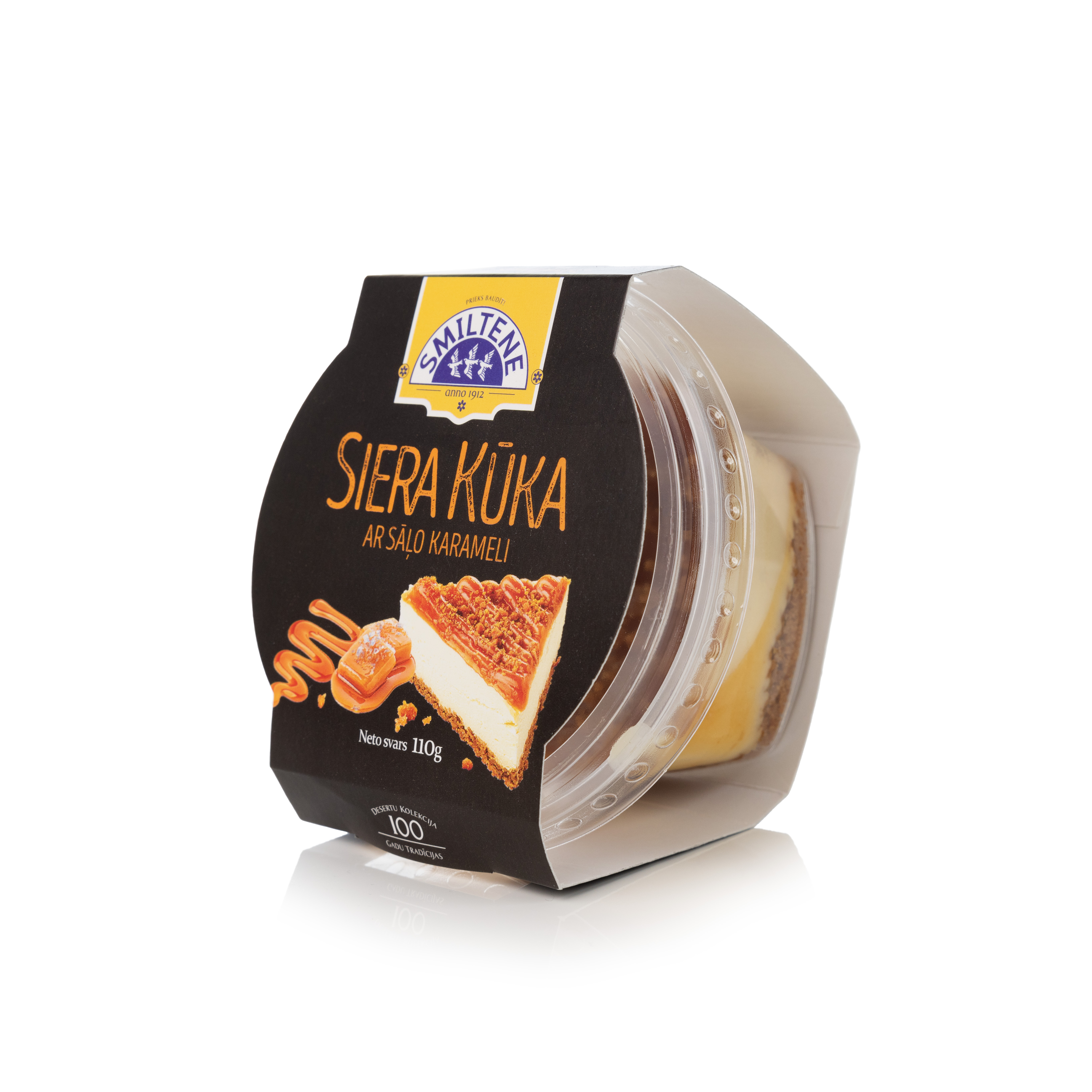 Deserts Mini siera kūka ar sāļo karameli 110g, Smiltene