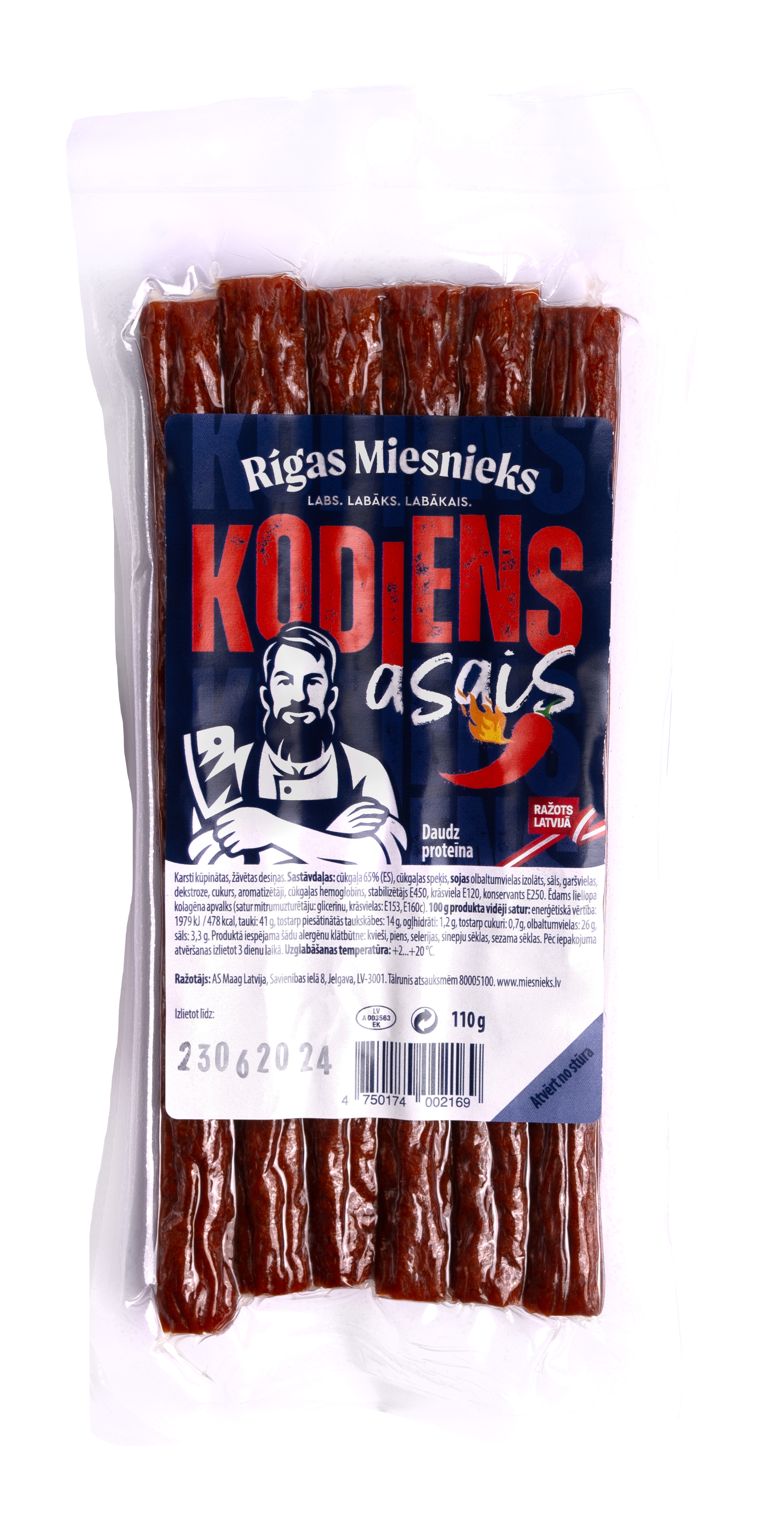 Desiņas Uzkodu Kodiens Asais 110g, RM