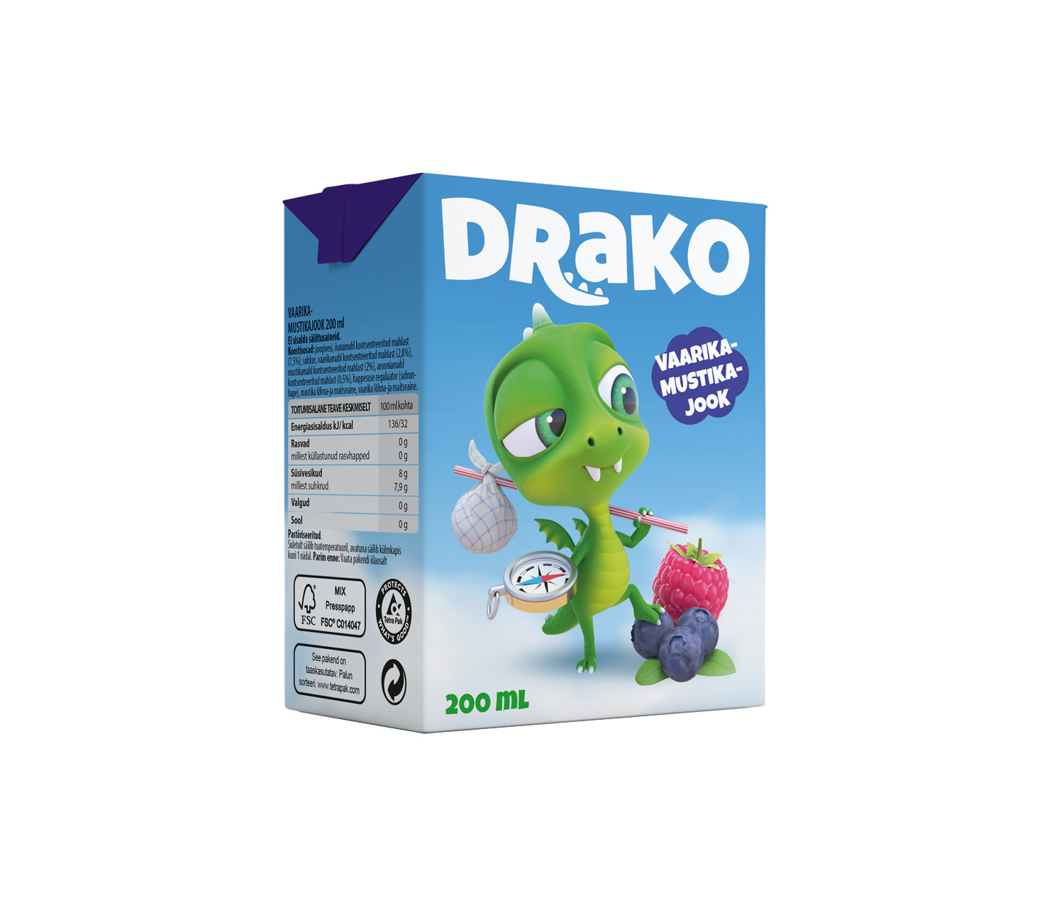 Drako aveņu-melleņu dzēriens 0.2l