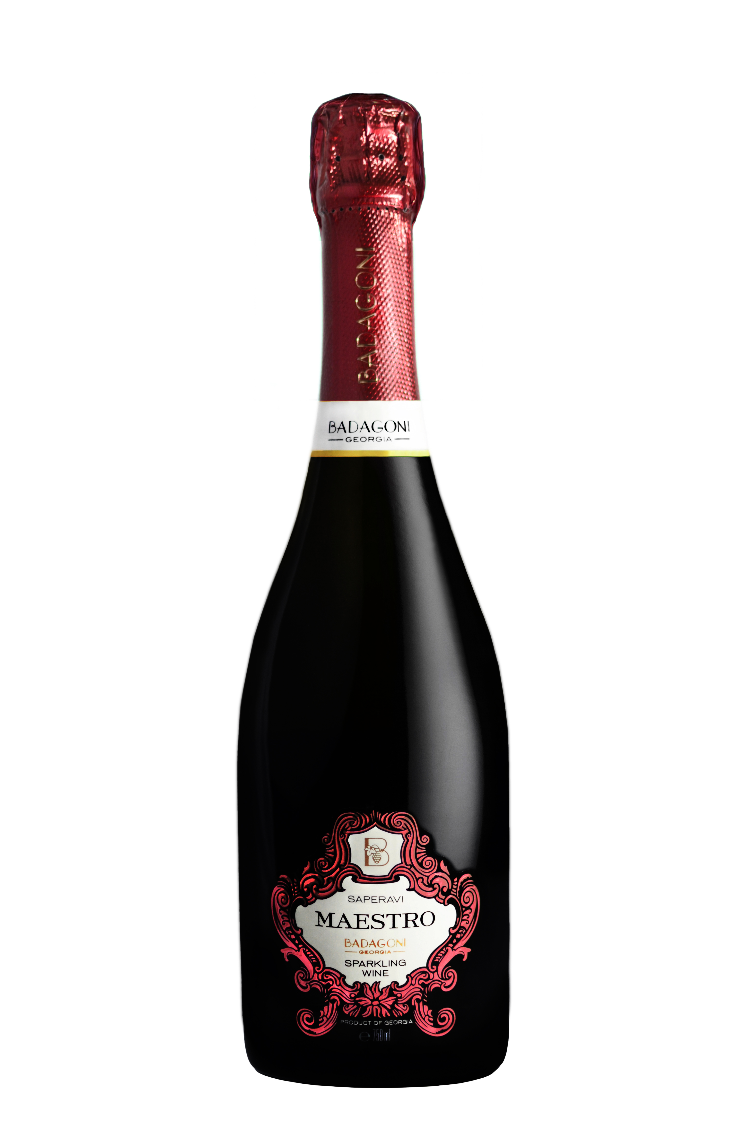 Dz.vīns sarkanais Maestro Saperavi pussaldais 12% 0.75l