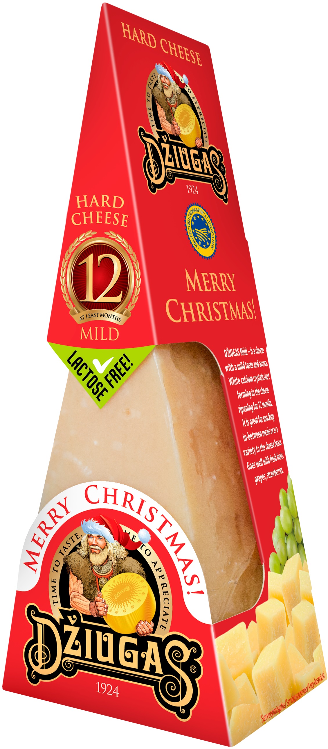 Džiugas 40% cietais siers 12 mēn. MILD180g