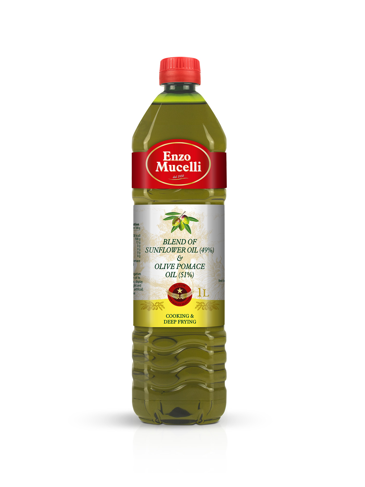 Eļļa Olīvu izsp.51% + Saulespuķu 49% 1l, Enzo Mucelli