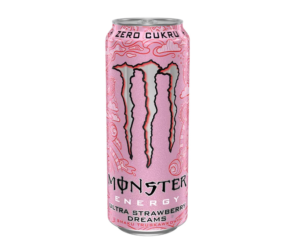 Enerģijas dzēriens Strawberry 0.5l CAN, Monster