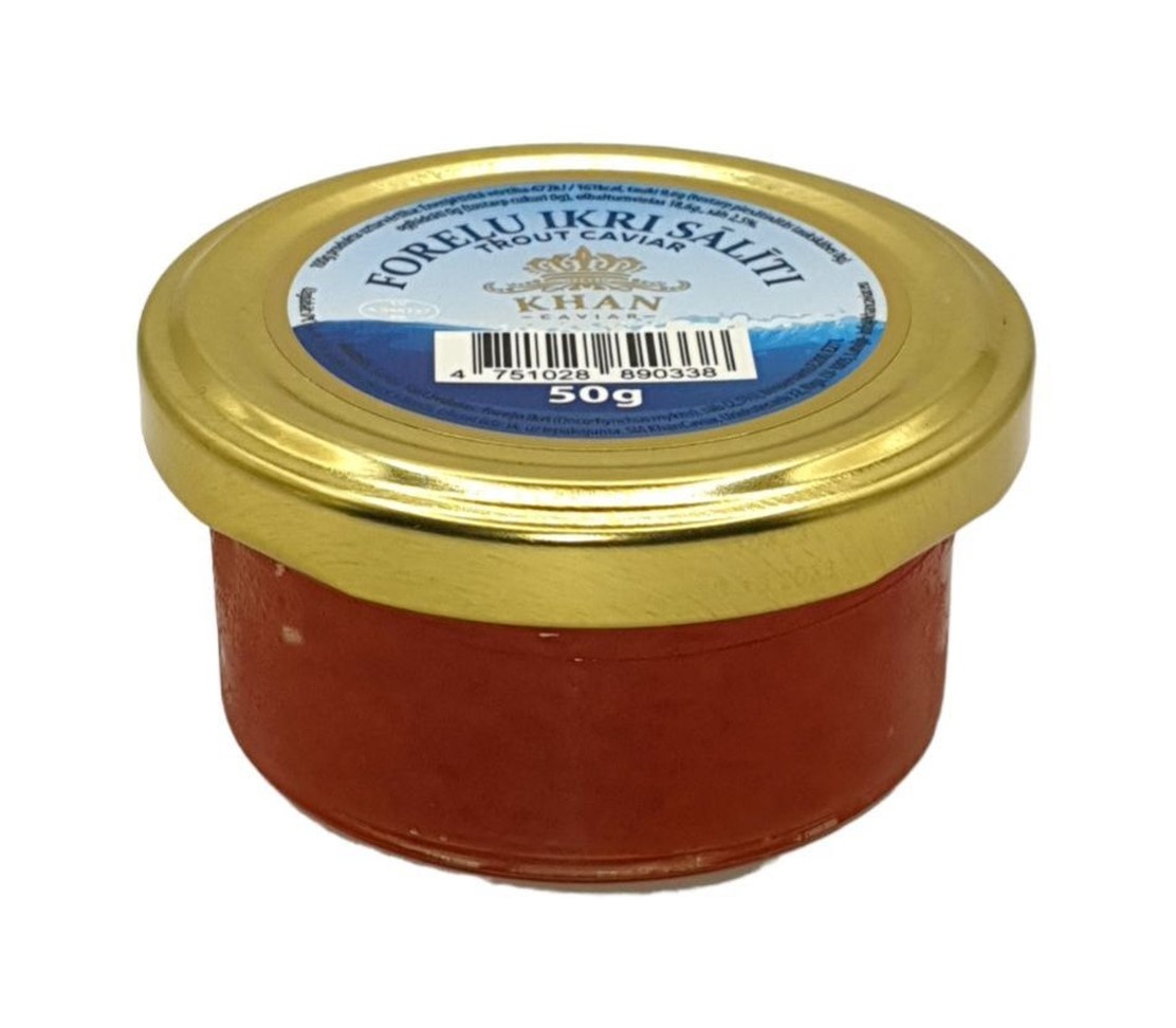 Foreļu ikri sālīti 50g, Khan Caviar