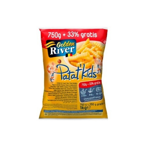 Frī kartupeļi Golden River rievotie 1kg