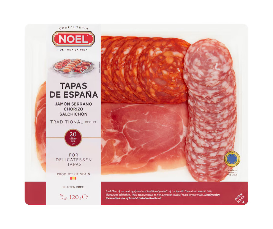 Gaļas izlase Spāņu tapas 120g, Noel