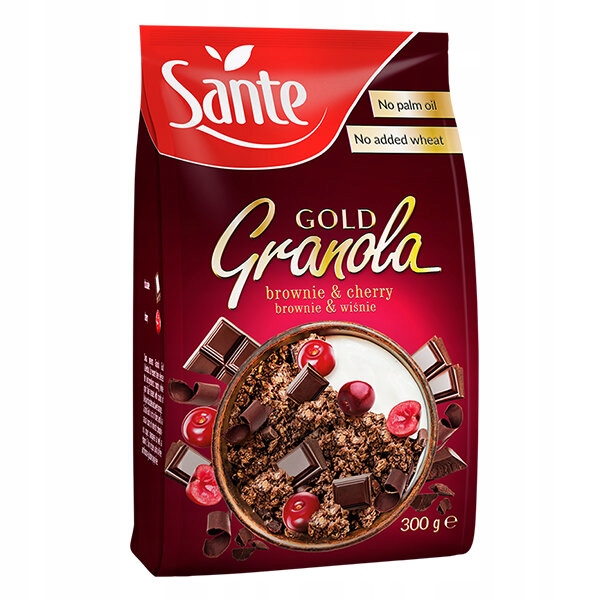 Granola Gold Brownie Cherry šokolādes ar ķiršiem 300g