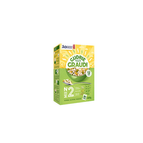 Graudu masījums grūbu, bulgura, zaļo lēcu 4x90g, Gudrie Graudi