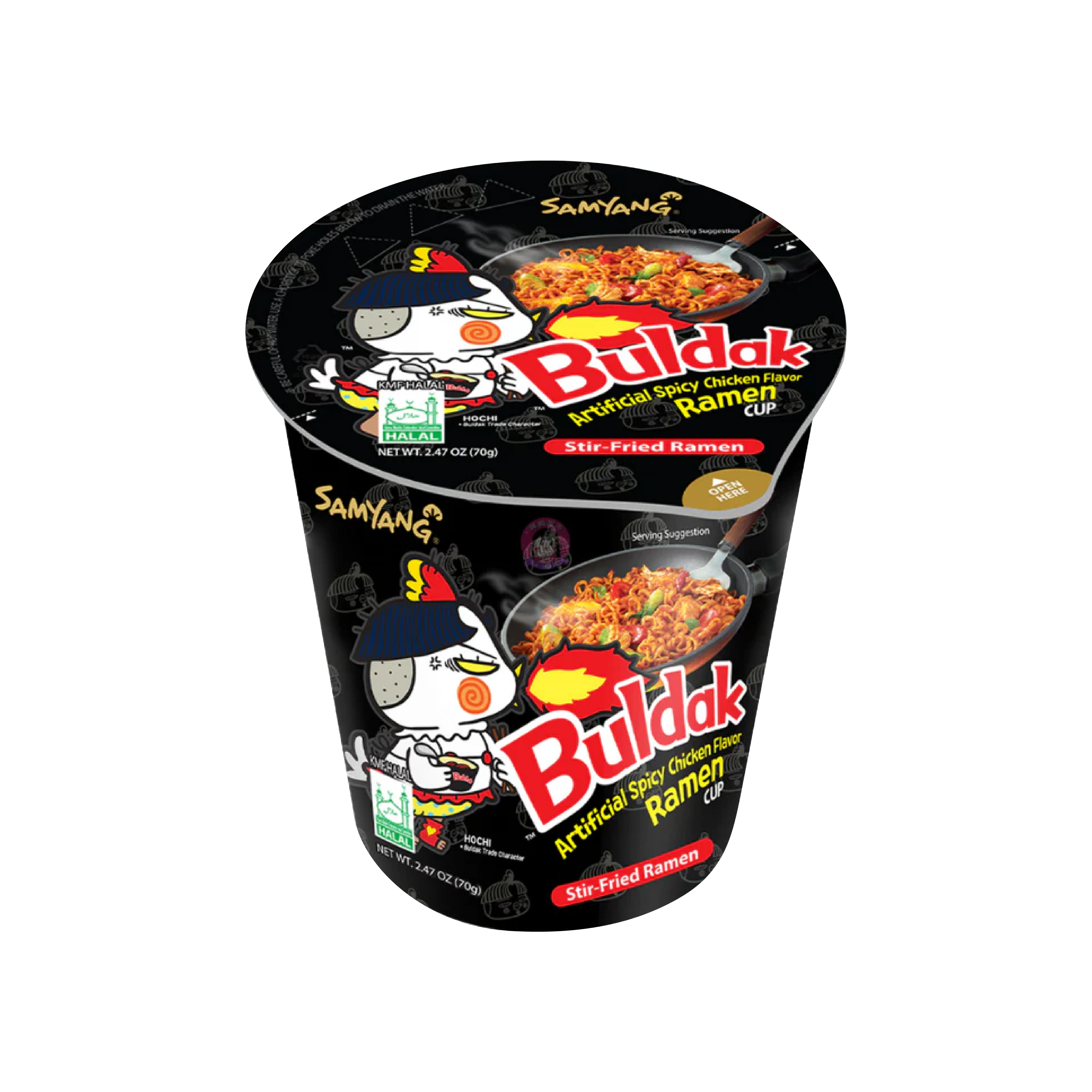 Hot Chicken Ramen asā vista krūzītē 70g, Buldak