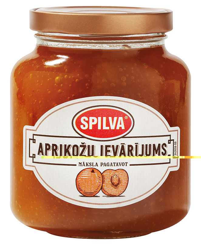 Ievārījums Aprikožu 362ml (380g), Spilva