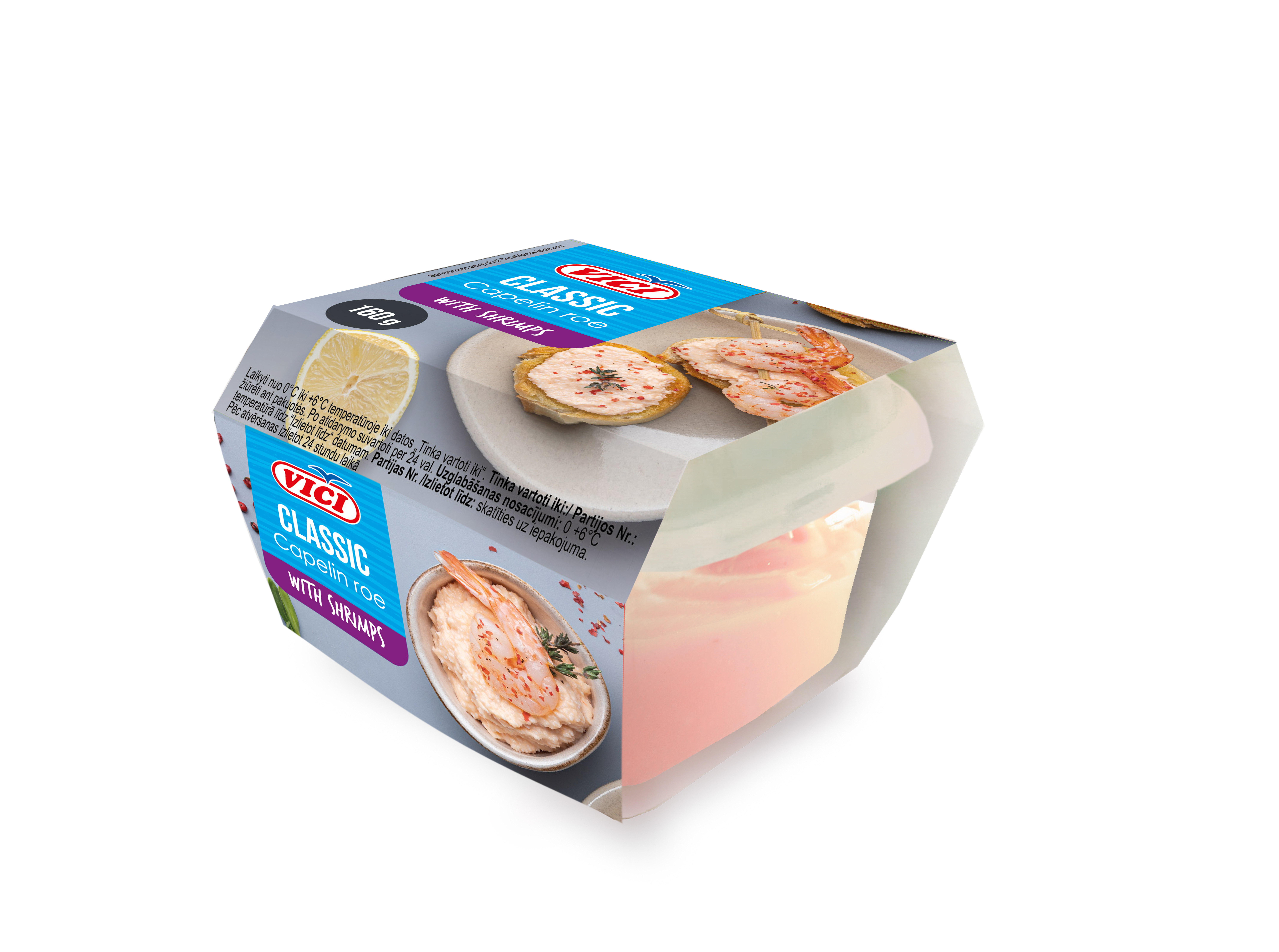 Ikru smēriņš ar garnelēm Classic 160g, Viči