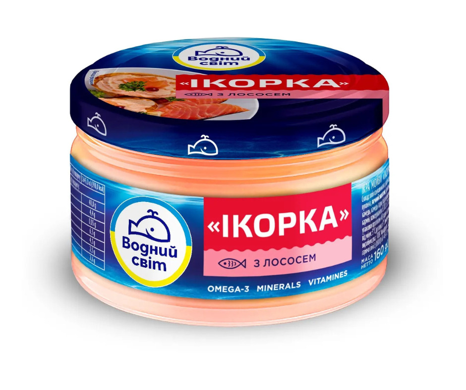 Ikru smēriņš ar lasi Ikorka 160g, Vodnij Svit