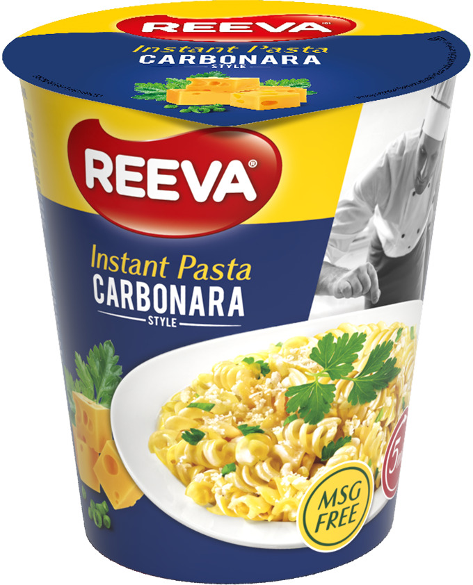 Instant pasta Carbonara in cup 70g, Reeva