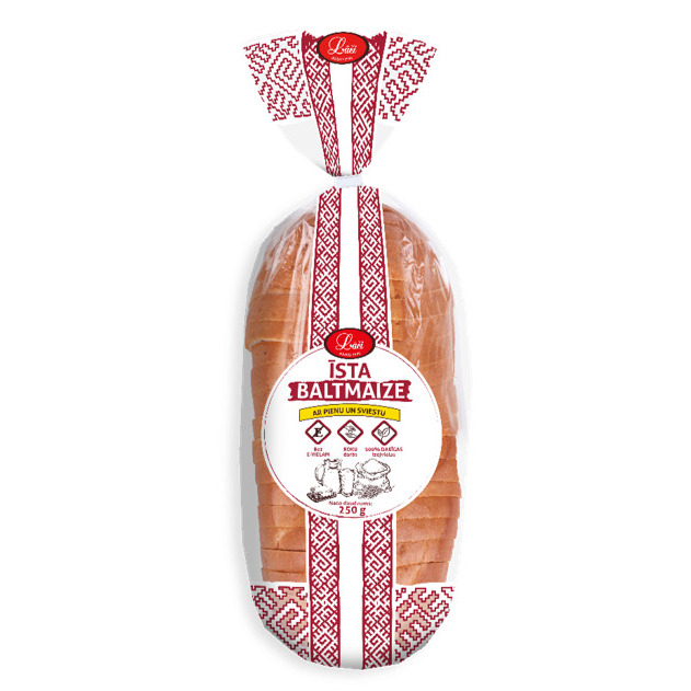 Īsta baltmaize 250g, Lāči