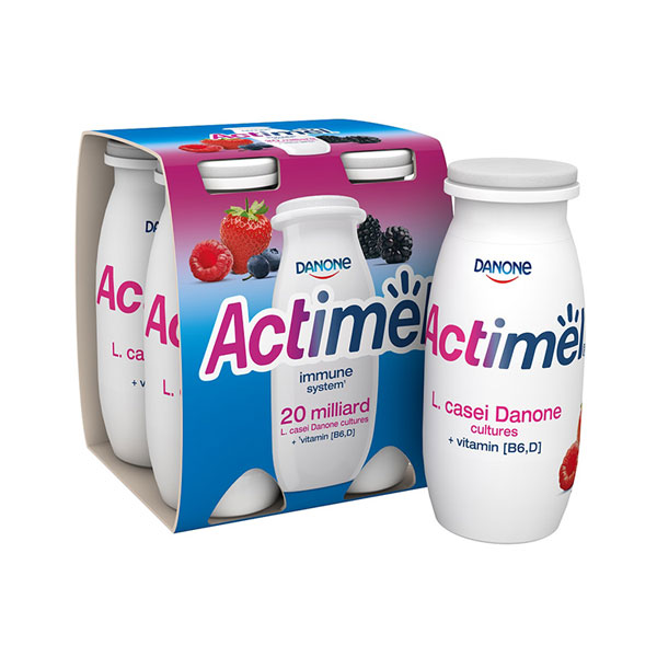 Jogurta dzēriens Actimel meža ogu 4x100g, Danone