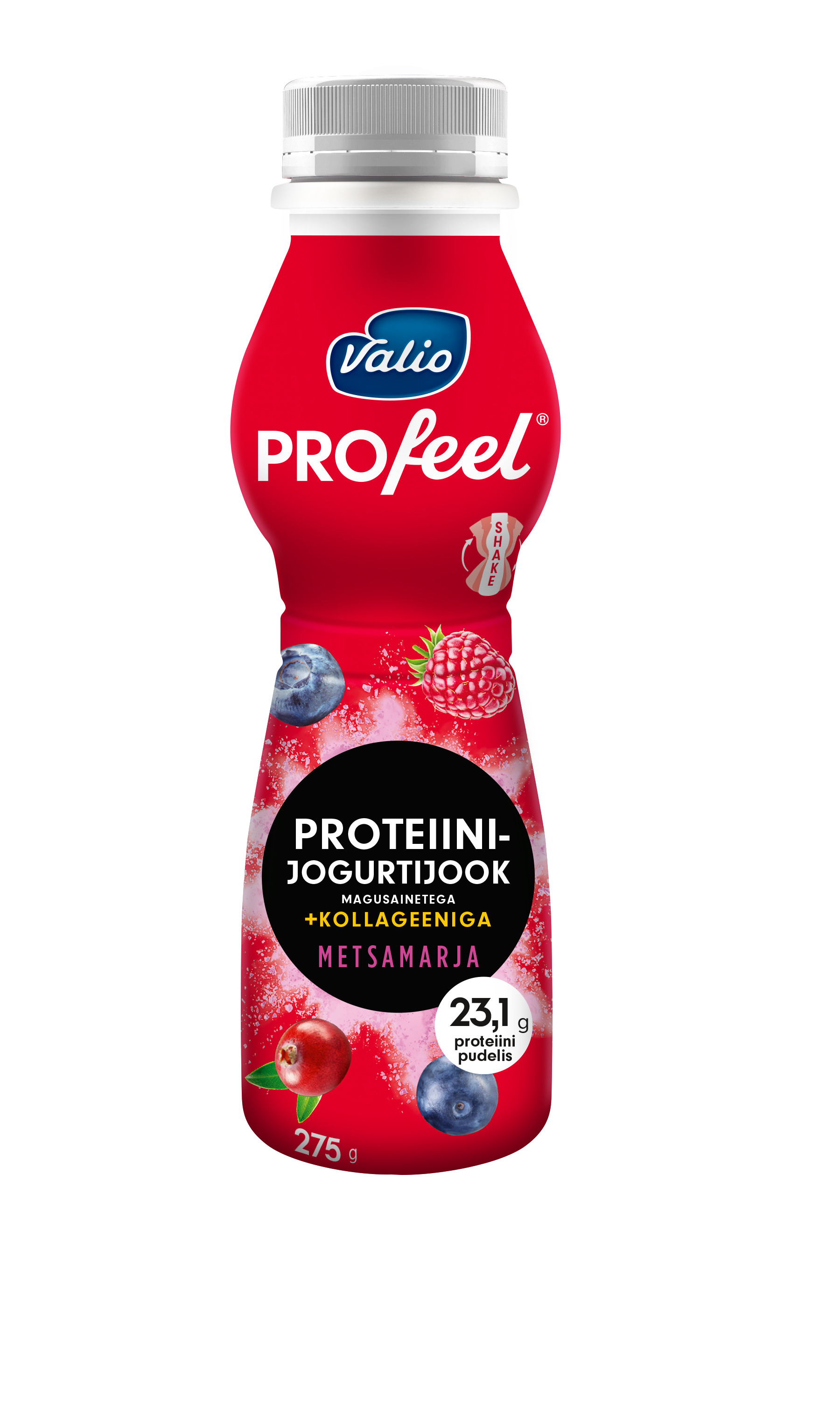 Jogurta dzēriens proteīna PROfeel meža ogu ar kolagēnu 275g