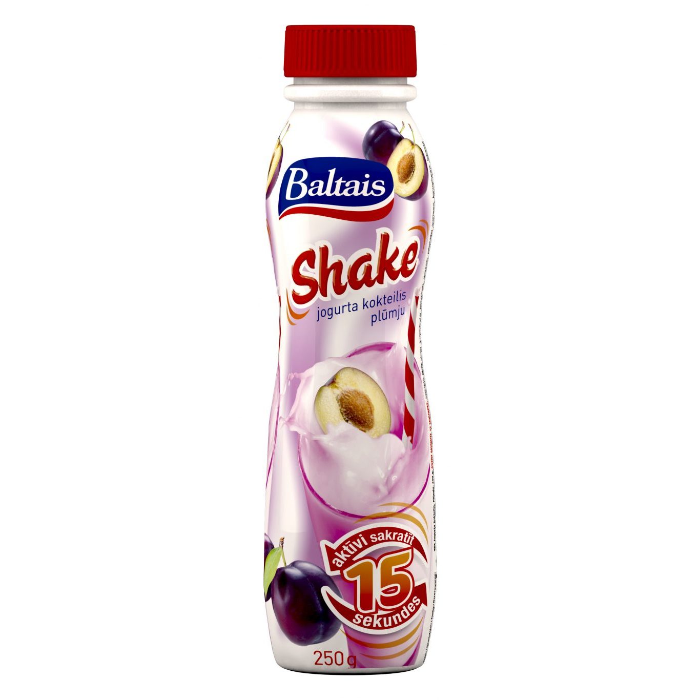 Jogurta kokteilis plūmju Shake 250g, Baltais