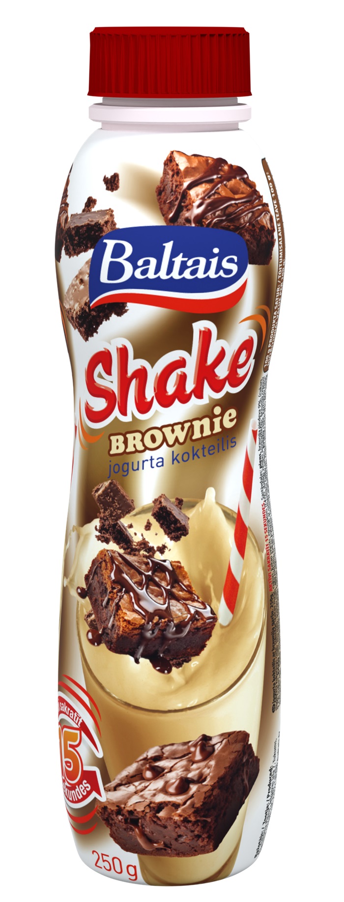 Jogurta kokteilis Shake ar Braunija garšu 250g, Baltais