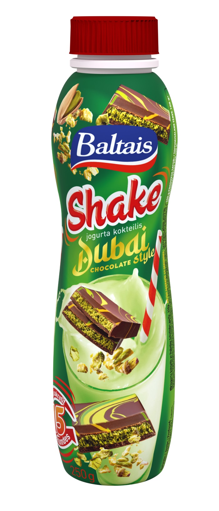 Jogurta kokteilis Shake ar Dubaijas šokolādes garšu 250g, Baltais