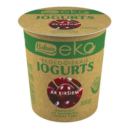 Jogurts ar ķiršiem Eko 350g, Baltais
