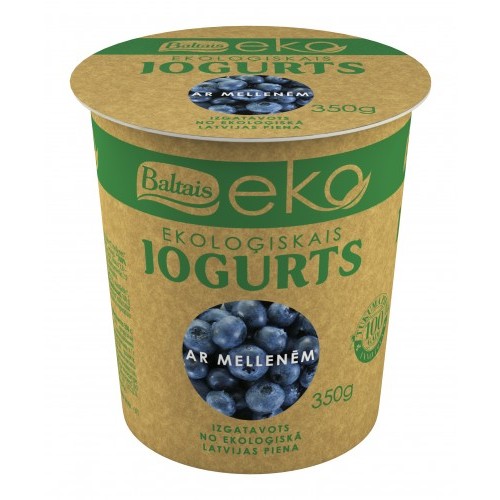 Jogurts ar mellenēm Eko 350g, Baltais