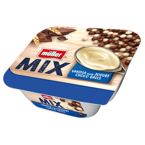 Jogurts ar šok. bumbiņām 4.9% 130g, Muller Mix