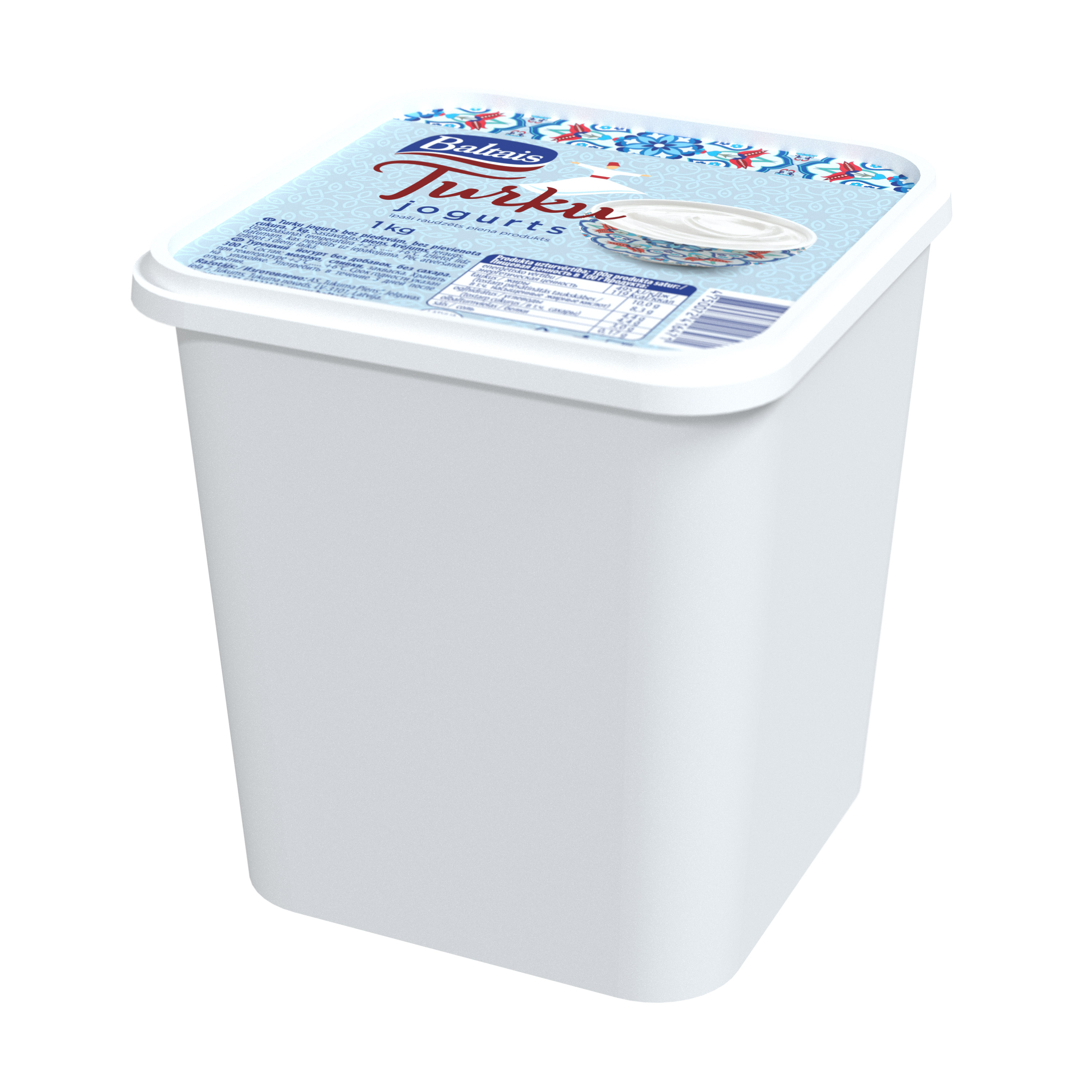 Jogurts bez piedevām Turku 1kg, Baltais