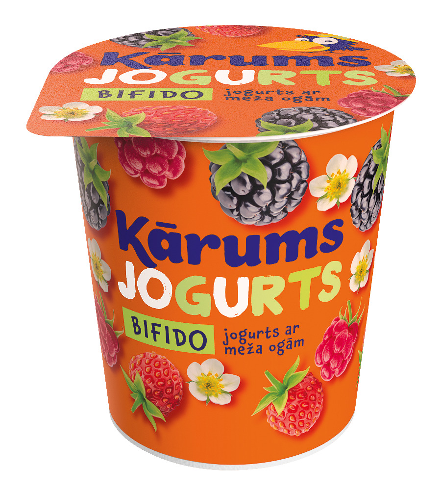 Jogurts Bifido ar meža ogām 350g, Kārums
