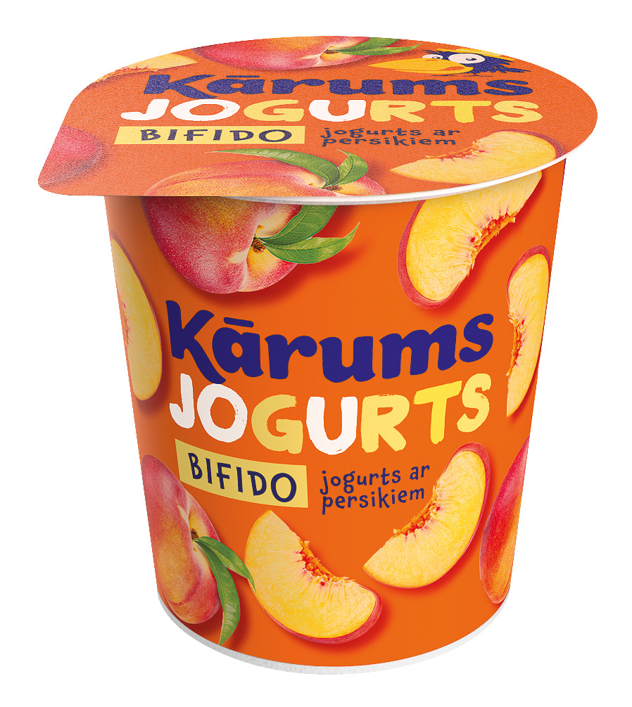 Jogurts Bifido ar persikiem 350g, Kārums