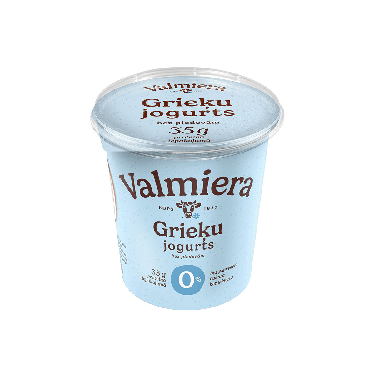 Jogurts Grieķu bez laktozes 0% 350g, Valmiera