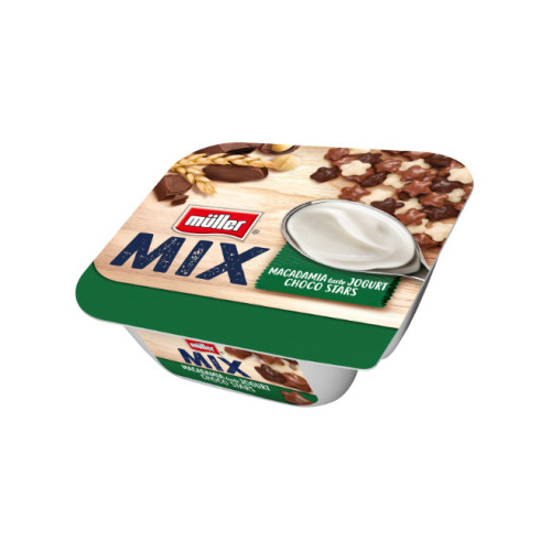 Jogurts makadāmijas ar šok. zvaigzn. 4.6% 130g, Muller Mix