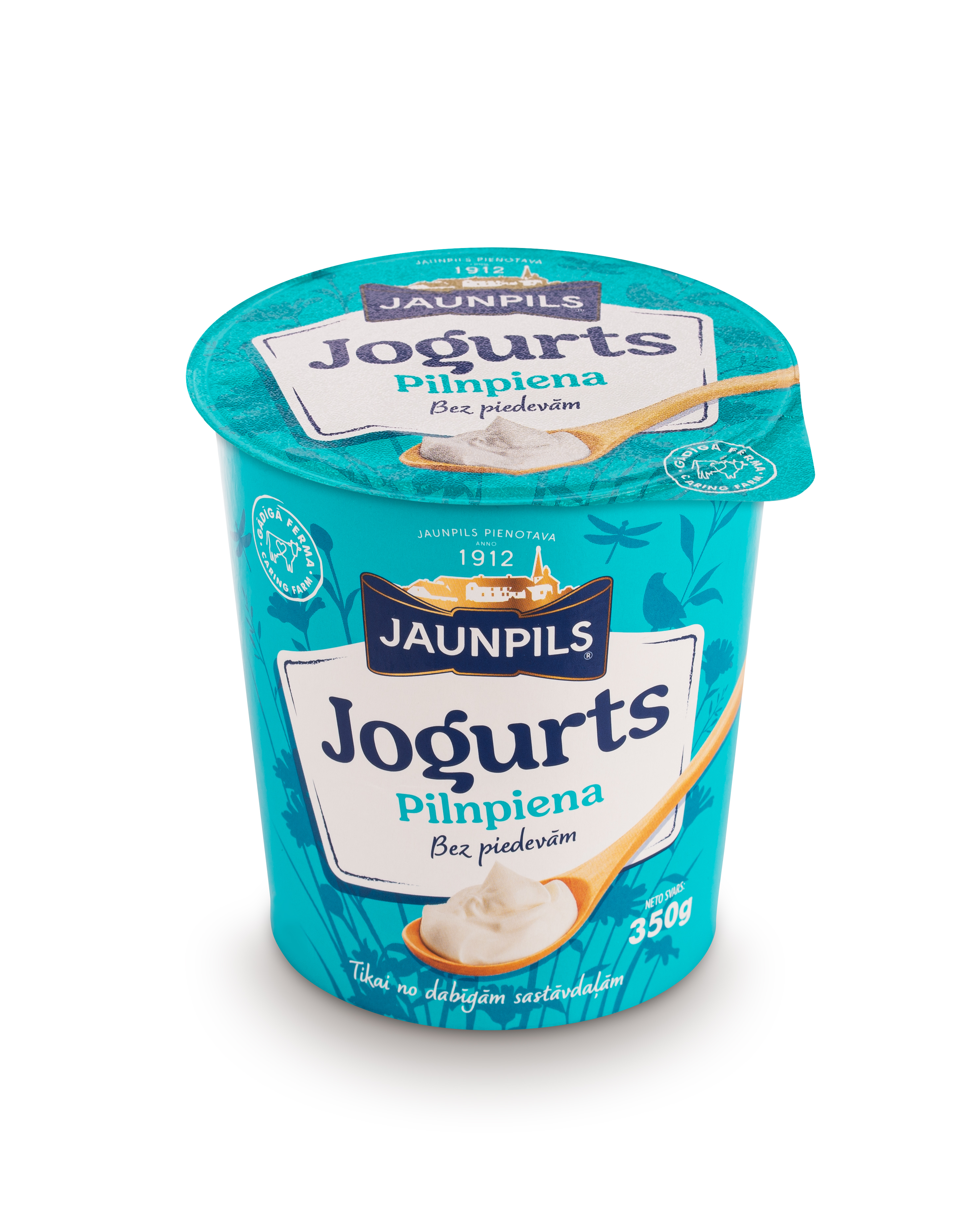 Jogurts pilnpiena bez piedevām 350g, Jaunpils