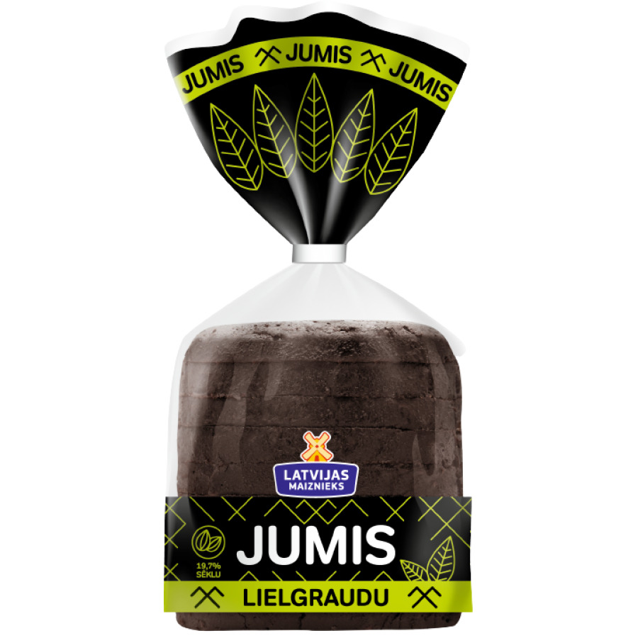 JUMIS LIELGRAUDU RUDZU MAIZE AR SĒKLĀM 340g, Latvijas Maiznieks