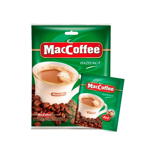 Kafija šķīstoša 3in1 Hazelnut 10x18g, MacCoffee