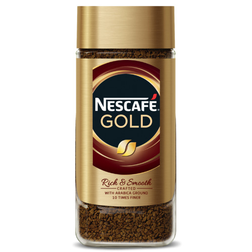 Kafija šķīstoša ar grauzdētu malto kafiju Gold 100g, Nescafe.