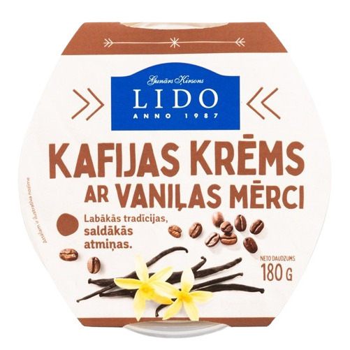 Kafijas krēms ar vaniļas mērci 180g, Lido