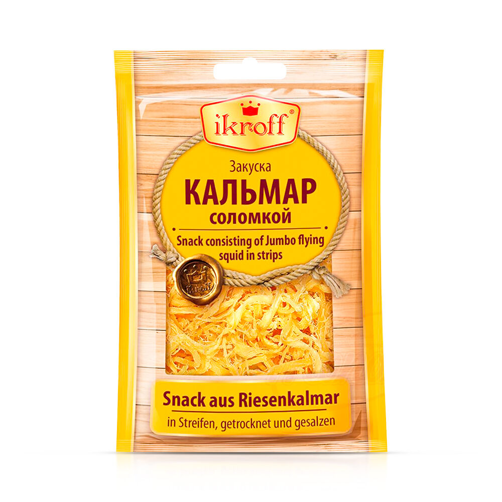 Kaltēts kalmārs (salmiņi) Ikroff 36g