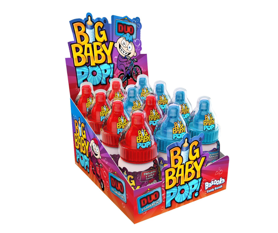 Karameles Big Baby Pop Duo 32g, Bazooka