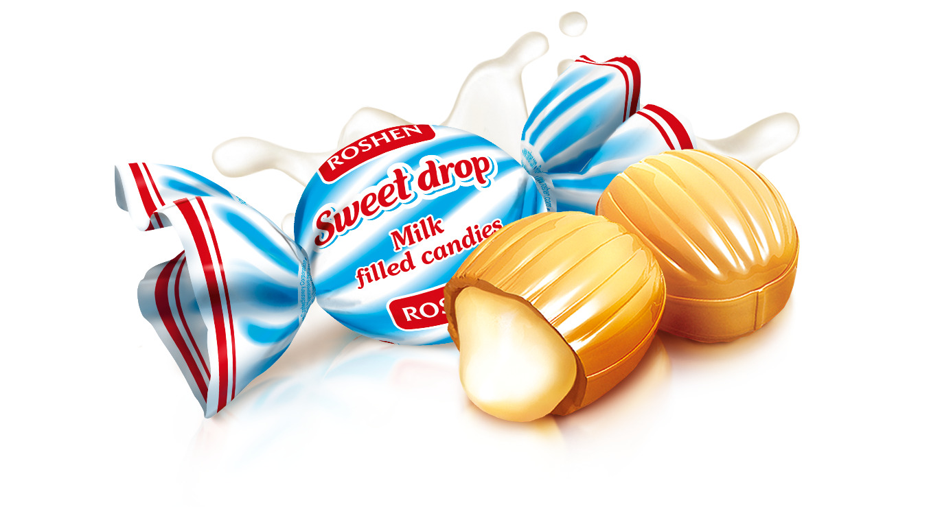 Karameles Sweet drop (Piena Lāse), sveramas, Roshen