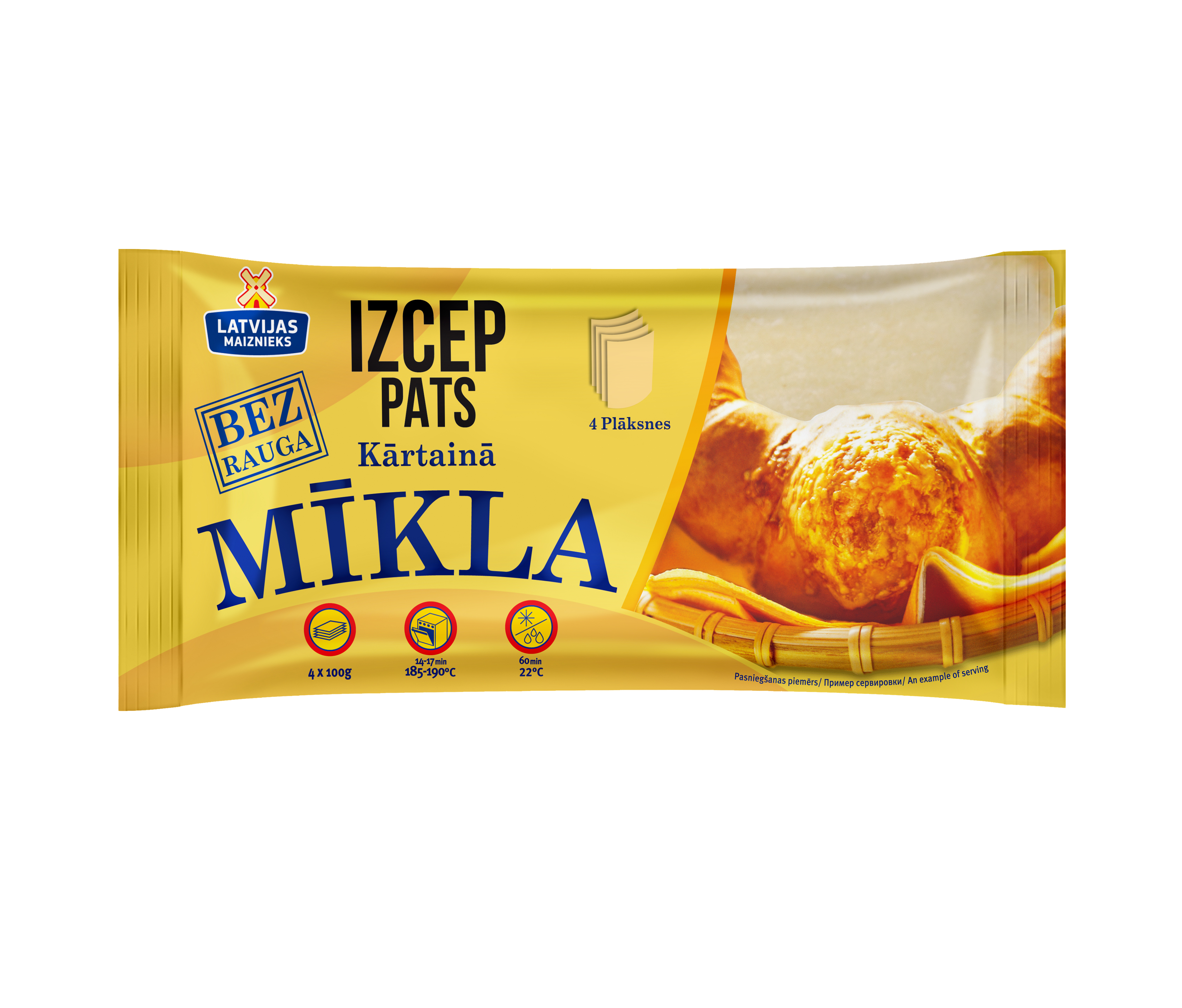 Kārtainā mīkla saldēta 400g, Latvijas Maiznieks